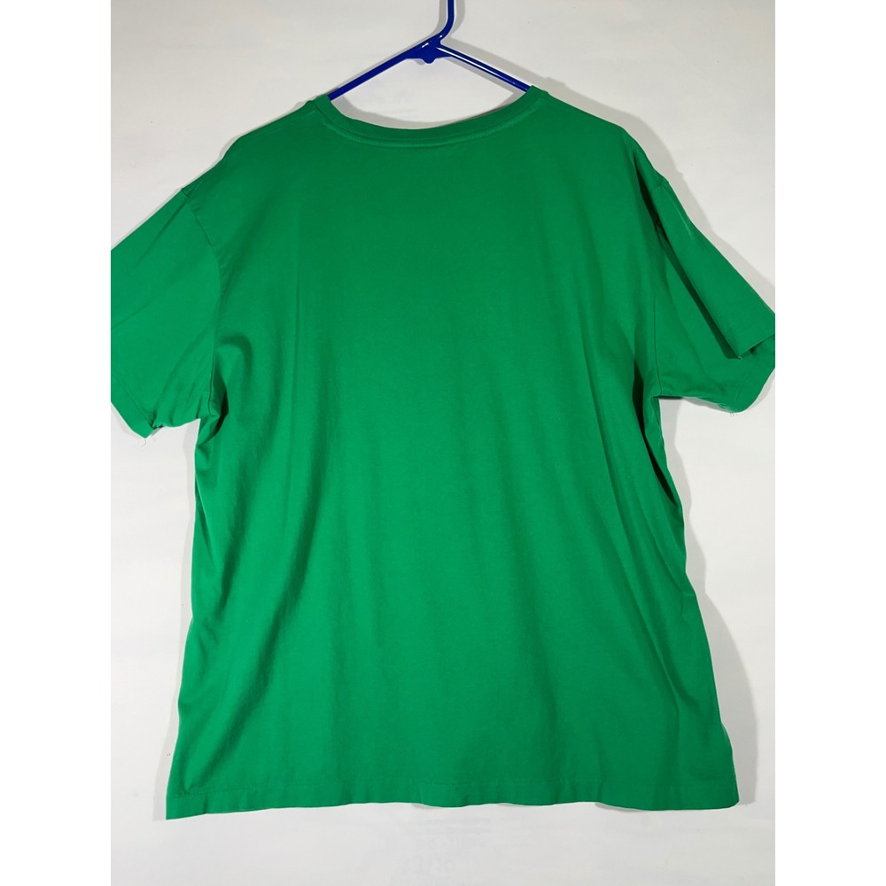 Polo Ralph Lauren Tee Men L Green Crew Neck Short Sleeve Purple Pony Logo Causal - Picture 2 of 8